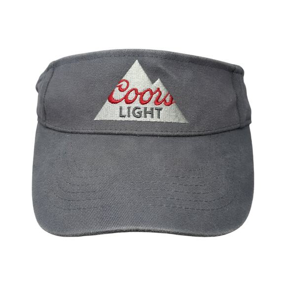 Coors Light Snapback Visor Hat Gray One Size Adjustable Embroidered - Picture 1 of 10